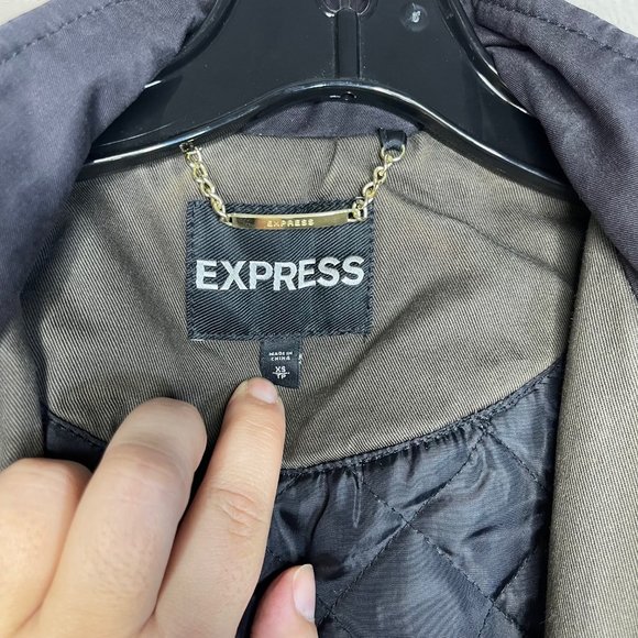 Express Black & Green Contrast Jacket Coat - XS - Picture 12 of 16